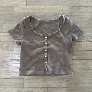 Brandy Melville Brown Zelly Top